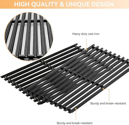 463355220 17" Grill Grates for Charbroil Commercial Infrared 3 Burner 463242516 463242515 466242615 463243016 463346017 Grills, Cast Iron Grill Replacement Parts for Char Broil G466-0025-W1A