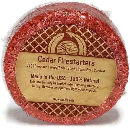 Midwest Hearth Cedar Fire Starters (8 Pack - Up to 32 Fires) Made in USA