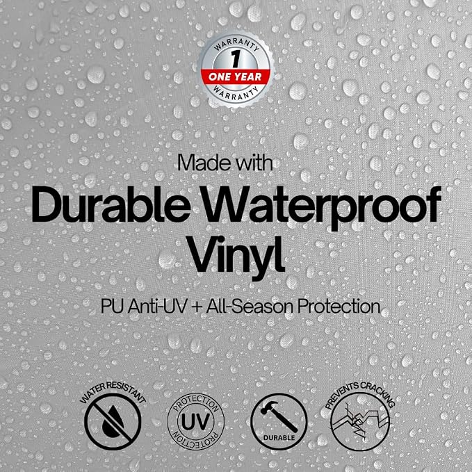 Formosa Covers Heavy Duty 56 Inch Built-in Grill Cover - Outoor Gas Grill Cover, Waterproof Vinyl + Cotton-Lined, Peel and Stick Fasteners 56" L x 30" D x 16" H Vinyl Grey