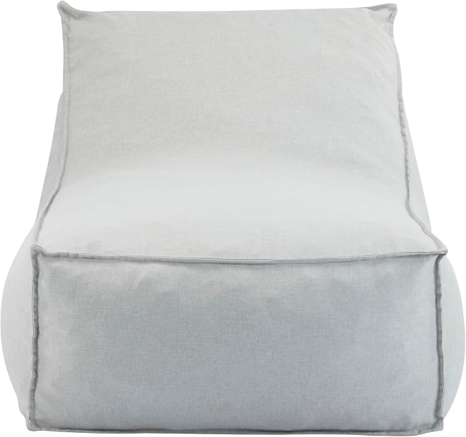 Christopher Knight Home Venny 48" L Outdoor Bean Bag Chair Set of 2, Fabric Bean Bag Chair for Adults and Kids, Indoor/Outdoor Sun Lounger, Patio Lounge Chair Set of 2, Light Gray