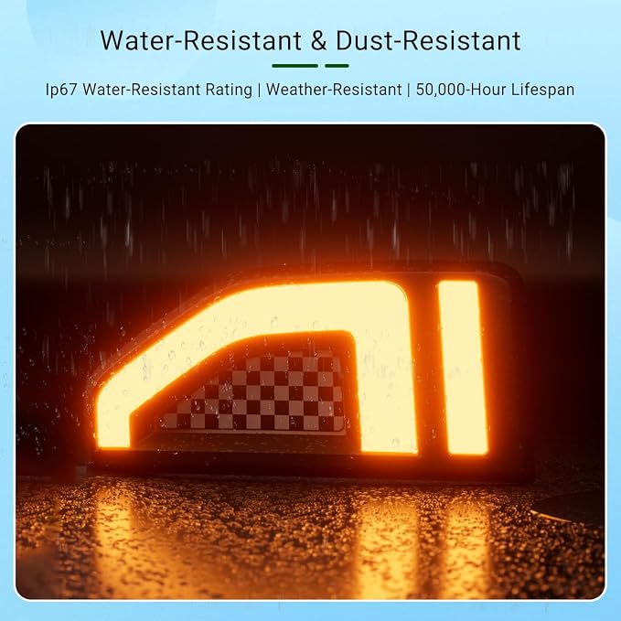 xipoqix 2PCS LED Side Marker Light Compatible with 2022-2024 Ford Maverick 2025 XLT Water Resistant Side Lamps Exterior Decorative Lights Replacement for 2022-2024 Ford Maverick Accessories