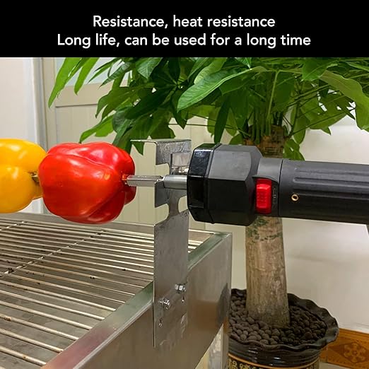Rotisserie Motor, 6.3x2.4x2.4in 1.5V Portable Safety Insulation Low Noise Universal Grill Rotisserie Kit, Durable Cordless Rotisserie Motor for Pig Rotisserie Lamb Outdoor Party Campfire Barbecue