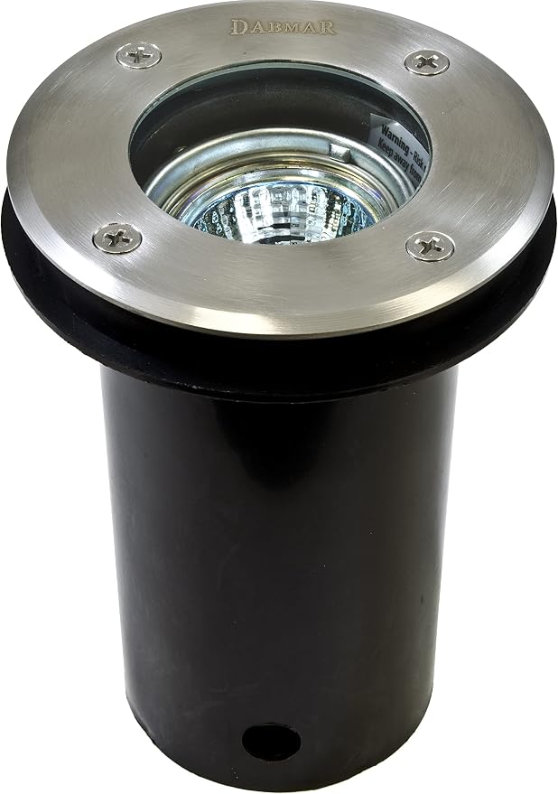 DABMAR LIGHTING LV314-LED7-SS Well Light W/O Grill Adjustable 7W LED MR16 12V, Stainless Steel