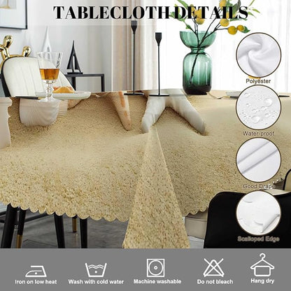 Swono Tablecloth Seashell Blue, Ocean Sandy Beach Sea Shells Table Cloth for Kitchen Dining Tabletop Decoration Parties Weddings Buffet, 52 X 70 Inch Rectangle Tablecloth
