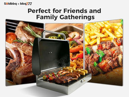 BBQ Grill Box Replacement Parts for Camp Chef Deluxe BBQ Grill Box, Accessories for Camp Chef Most 2 Burner Stoves 14'' Cooking System, for BB60X 14 in x 32 in x 10 in
