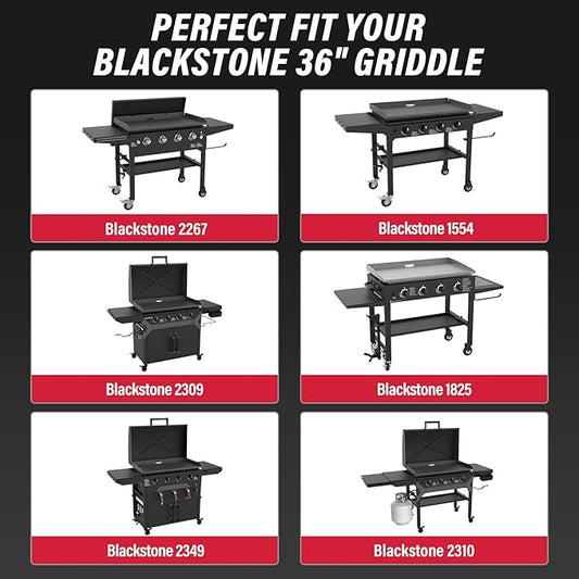 2-Pack Stainless Steel Griddle Warming Rack for Blackstone 36 inch griddles, Easy-Check Fit Accessory for Outdoor Cooking or Use