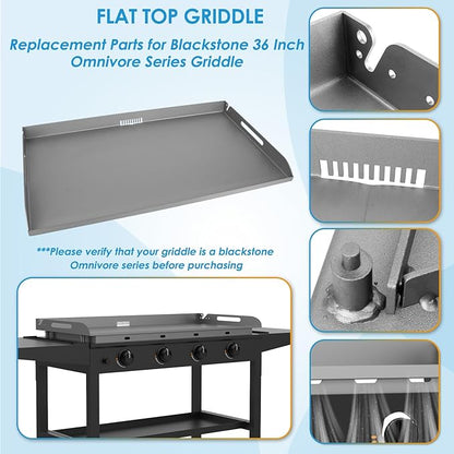Upgrade 36" Griddle Top for Blackstone Omnivore Grill, Griddle Replacement Top for Blackstone Omnivore 36 Inch 1544 (2024 Year Model) 2177 2310 2266 2267 and More