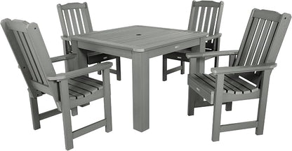 highwood AD-DNL44-CGE Lehigh 5-Piece Square Dining Set, 42-Inch, Coastal Teak