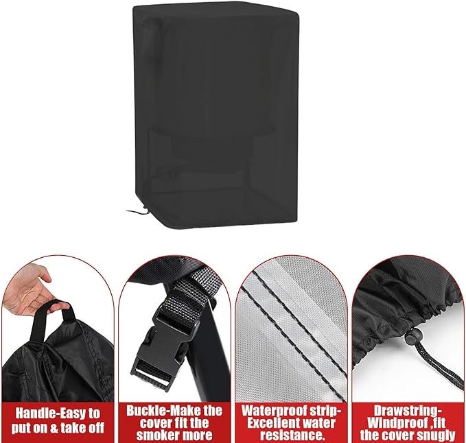 Outdoor Fryers Cover for Pipopa 100QT Crawfish Boiler | Seafood Boiling Kit , Waterproof Propane Jet Burner Cover, Dustproof Protect Covers for Outdoor Cooking-22"D x 22"W x 38"H