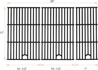 463448021 17" Grill Grates for Charbroil Performance 5 Burner 463449021 463451022 463450022 463455021, Cast Iron Grill Replacement Parts for G426-0005-W1 G426-0004-W1