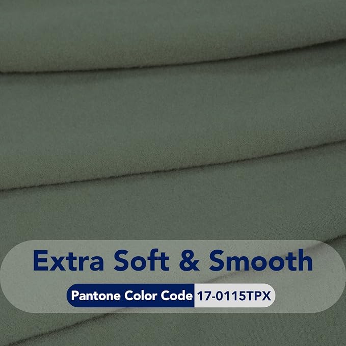 PureFit Stretch Oversized Couch Covers Sofa Slipcovers Grayish Green | 1-Piece Sofa Cover Washable Soft Couch Protector, Couch Slipcover with Non Skid Foam and Elastic Bottom for Kids, Dogs