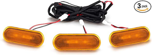 Front LED Grill Lights Compatible with Ford Bronco Accessories 2021 2022 2023 2024 2/4 Doors, Amber