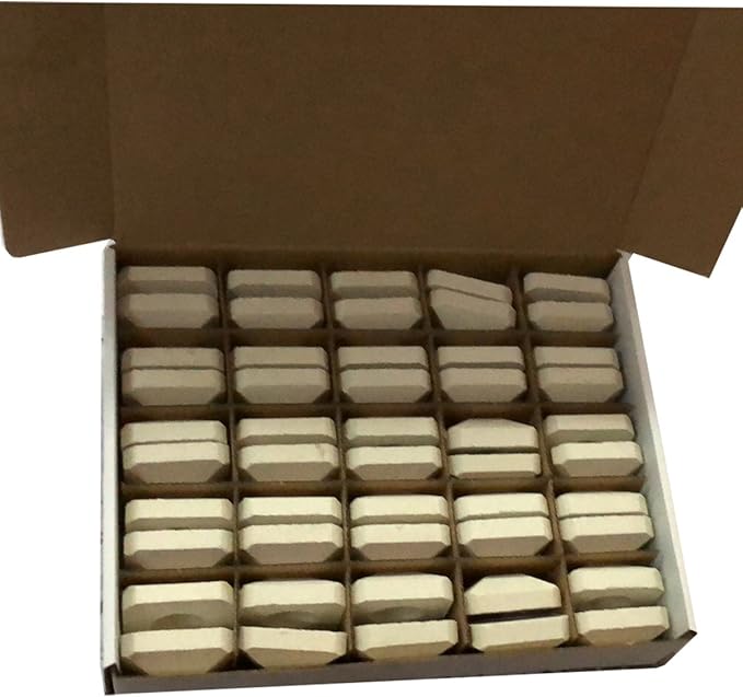 Efficient Radiates Heat -Reusable Ceramic Briquettes for Gas Grill, Ceramic Briquettes Replacement for Lynx L27, L30, CS30 Gas Grill,50 Pieces, 2" by 2" Each