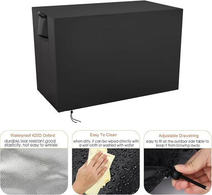 Deck Box Cover for Keter Westwood 150 Gallon Resin Large Deck Box | Patio Furniture Cushion Storage Box Cover Waterproof Dustproof for Outdoor Storage Box- 63” Lx 30”W x 25”H