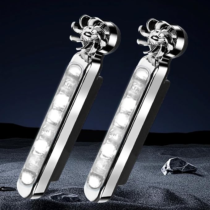 Led Lights for Car Waterproof Decorative Adjustable | 2 Pieces Wind Powered LED Vehicle Daytime Lights for Trucks SUV Motorcycle Bike Auto Travel Road Trips Camping Outdoor
