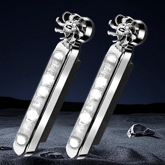 Led Lights for Car Waterproof Decorative Adjustable | 2 Pieces Wind Powered LED Vehicle Daytime Lights for Trucks SUV Motorcycle Bike Auto Travel Road Trips Camping Outdoor