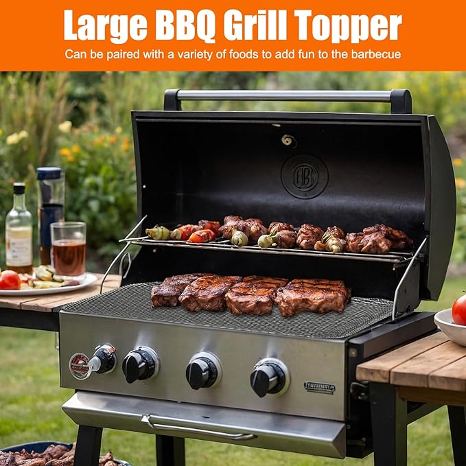 10 Pack BBQ Grill Mesh Mat,Mesh Baking Tray,Grill Mesh,Disposable Barbecue Padding for Outdoor Barbecues (10 Pack)