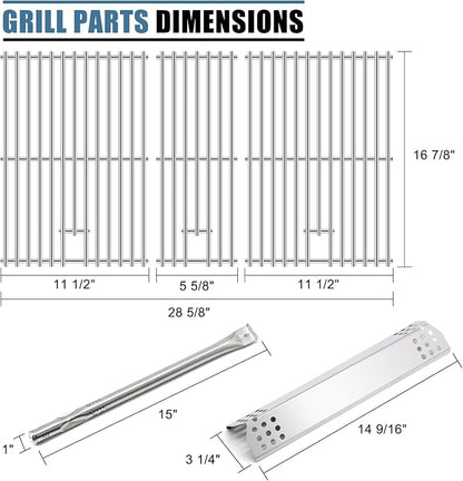 Replacement Parts for Nexgrill 720-0882A Evolution Infrared Plus 5-Burner Grill, Stainless Steel Heat Plates, Burner Tubes and Igniter, Grill Grates for Nexgrill 5 Burner 720-0882A Gas Grill