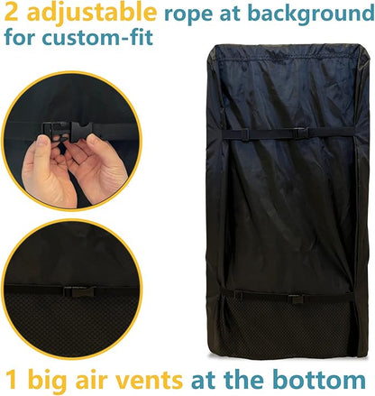 Bitubi Upright Freezers Cover,Outdoor Refrigerator Cover,– Waterproof, Dustproof, Sun-Proof, 23"W x 23"D x 56"H. Suitable for most 5-7.5 Cubic Compact Mini Freezer on market (Black)
