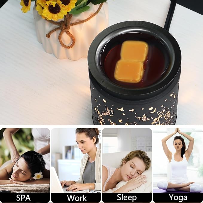 kobodon Wax Melt Warmer Metal Wax Warmer for Scented Wax (Dogs) | Electric Fragrance Candle Oil Burner 2 in 1,as Gifts for Moms Grandma Women Girls
