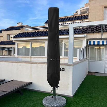 Kipiea Patio Umbrella Covers for 7-10' Market Umbrella, Upgraded 600D Heavy Duty Outdoor Umbrella Covers with Support Pole and Zipper