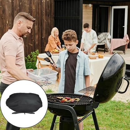 Ragyzity Waterproof Portable Grill Cover for Weber Q 7110/100/1000 Series, Outdoor Grill Cover UV Resistant Barbeque Grill Cover, Portable Heavy Duty Gas Grill Cover BBQ Cover with Drawstring