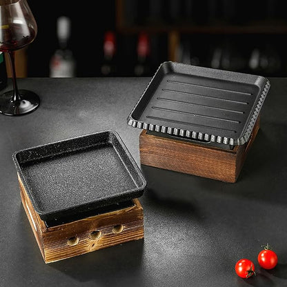 Portable BBQ Grill Korean Japanese Tabletop Barbecue Grill Charcoal BBQ Oven Alcohol Stove for Indoor Dining Table, Camping,A