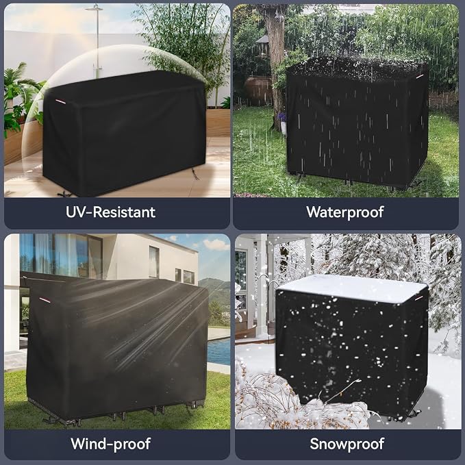 Outdoor Customized Bar Table Set Cover | Waterproof Patio Furniture Covers Outdoor Dining Table Cover for Bistro Tables & Chairs Set