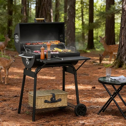 30" Portable Charcoal Barbecue Grill with Wheels