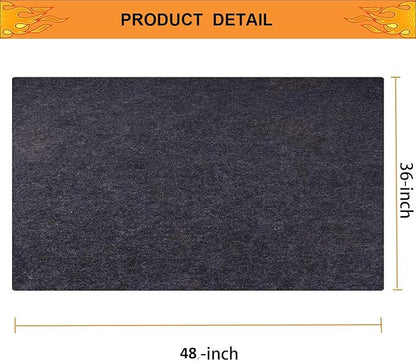 Brinman Under Grill Mat,Premium 36"x48"Absorbent Oil Protective mats for Deck &Patio,Grill Mat for Deck,Under Grill Floor Pad to Protect Deck,BBQ Mat for Under BBQ,Waterproof,Reusable