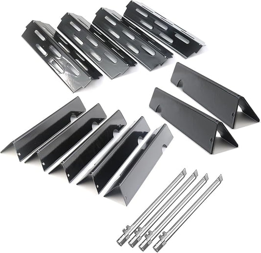 Flavorizer Bars,Heat Deflectors and Grill Burner for Weber Genesis II E-410, S-410, LX E-440, S-440 (Porcelain Steel, 66030 * 7+ES/410 * 4+66790 * 4)