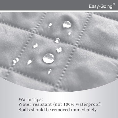 Easy-Going Reversible Couch Cover, Recliner 22 in, Light Gray/Light Gray | Machine Washable Slipcover For Dogs, Water Resistant Furniture Mat For Living Room, Non-Slip Sofa Cover, Pet Friendly