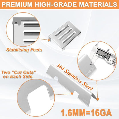 Spirit II Grill Parts for Weber GS4 Spirit II 300 SER E310 S310 Accessories for Weber Spirit 2 Replacement Weber Grate 7638 7856,Flavor Bars 7636 67046 3400302,Heat deflector 67060,304 Stainless Steel