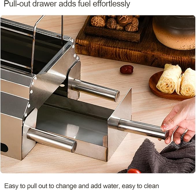 Portable charcoal grill, stainless steel grill, foldable small grill, suitable for garden outdoor cooking barbecue camping picnic