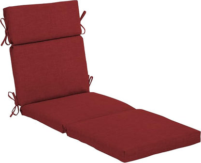 Arden Outdoor Chaise Cushion, 22 x 77, Rain-Proof, Fade Resistant Ruby Red Leala | Lounge Cushion, Rain-Proof, Fade Resistant, Mold and Mildew Resistant