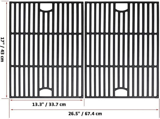 Grill Grates for Nexgrill Replacement Parts 5 Burner 720-0888N 720-0888,17 Inch Cast Iron Cooking Grate Replacement for Nexgrill 4 Burner 720-0830H 720-0830X 720-0888S 720-0783W for Nexgrill 5 Burner