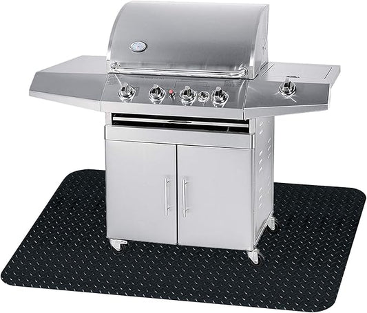 Fasmov 48 x 36 inches Grill Mat Grill and Garage Protective Mat, Protects Decks and Patios from Grease Splashes, PVC Flame Retardant Material