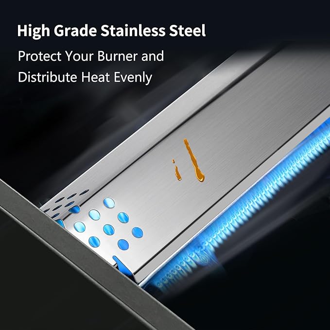 Grill Heat Plates Replacement Parts for Nexgrill, Stainless Steel Heat Tents for Home Depot Nexgrill 4 Burner Gas Grill, 14.6" Flame Cover Replacement Parts for Nexgrill 720-0830H