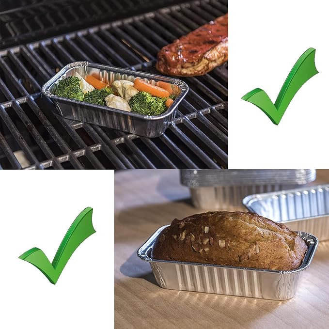 BBQ Future 20-Pack Aluminum Foil BBQ Grease Grill Drip Pans Replacement for Char-Broil 9328812P06, 7" L x3.5 W x1.5 D | Replacement for Char-Broil 9328812P06, 7" L x3.5 W x1.5 D