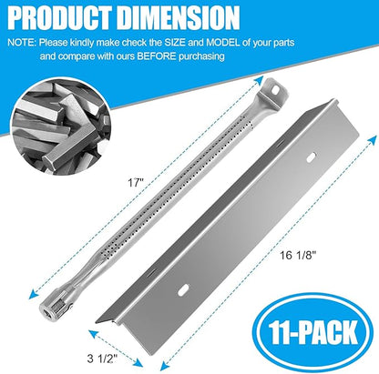 Prestige 500 Heat Plate Grill Replacement Parts Kit for Napoleon Prestige 500 with Flame Tamer and Grill Burner for Napoleon Built-in Prestige 500, Grill P500RSIBNK-3, 304 Premium Stainess Steel