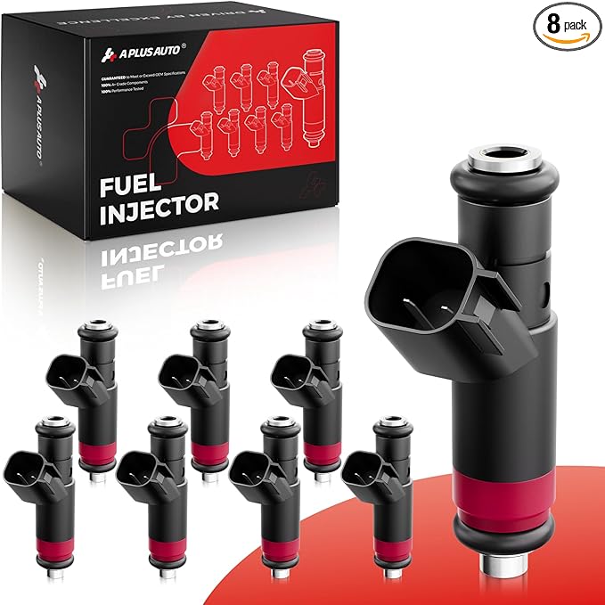 Fuel Injectors Set of 8, Compatible with Chrysler Aspen 2007-2008, Dodge Durango 2004-2009 Ram 1500 2004-2008, Ram 2500 2004-2008, Ram 3500 2004-2008-v8 5.7L Replace Part RL032713AB