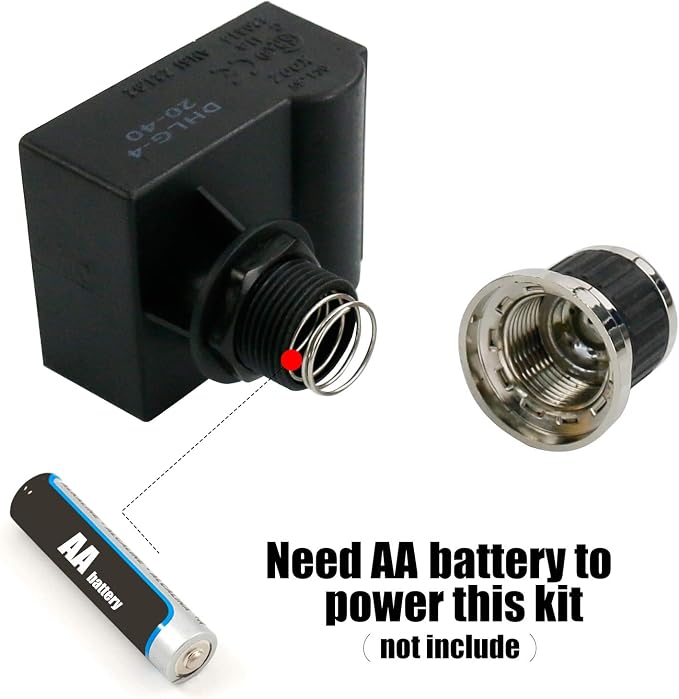 Uniflasy 4-Outlet Push Button Gas Grill Ignitor Kit for Nexgrill 720-0925P | For 720-0882A, 720-0896B/E 4/5/6-burner models; AA battery spark generator with 4 wires, 35.6 in insulated leads; check size