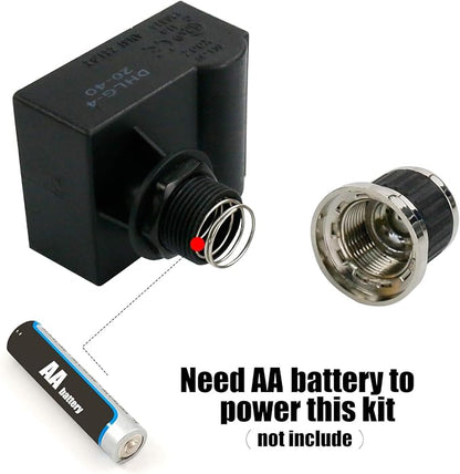 Uniflasy 4-Outlet Push Button Gas Grill Ignitor Kit for Nexgrill 720-0925P | For 720-0882A, 720-0896B/E 4/5/6-burner models; AA battery spark generator with 4 wires, 35.6 in insulated leads; check size