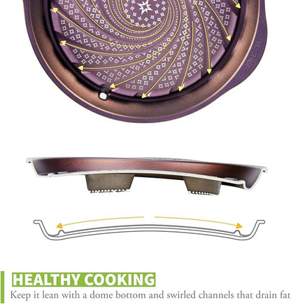 TECHEF - Stovetop Korean BBQ Non-Stick Grill Pan with Agni Portable Gas Stove Burner, Made in Korea (Grill Pan w Stove)