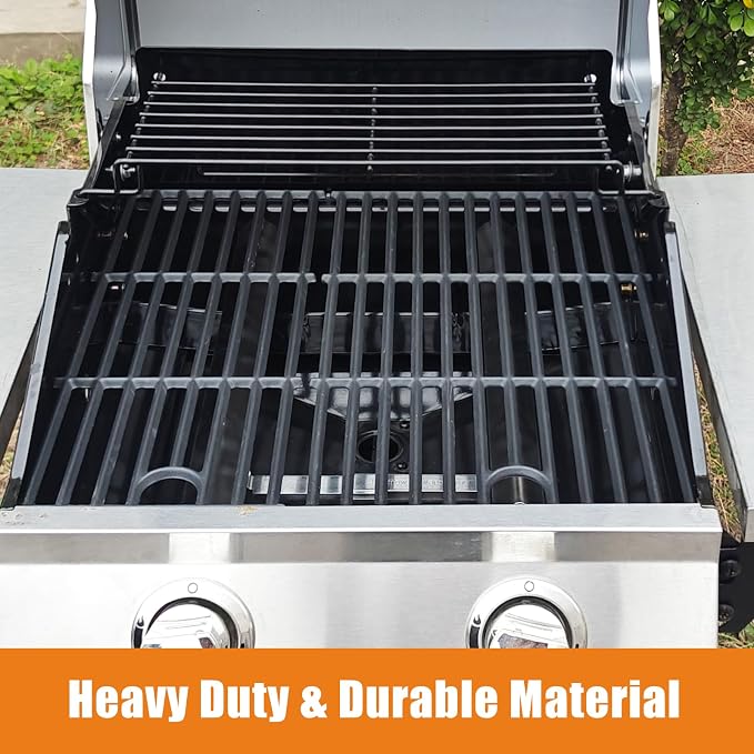 Hisencn Grill Replacement for Charbroil Performance 2 Burner 463630021, 463655421, 463660021, 463660421, 463655621 Gas Grill, 15.5" Heat Plate, 15.3" Burner & 17" Grill Grates