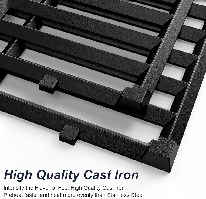 Grill Grates for Nexgrill Replacement Parts 5 Burner 720-0888N 720-0888,17 Inch Cast Iron Cooking Grate Replacement for Nexgrill 4 Burner 720-0830H 720-0830X 720-0888S 720-0783W for Nexgrill 5 Burner
