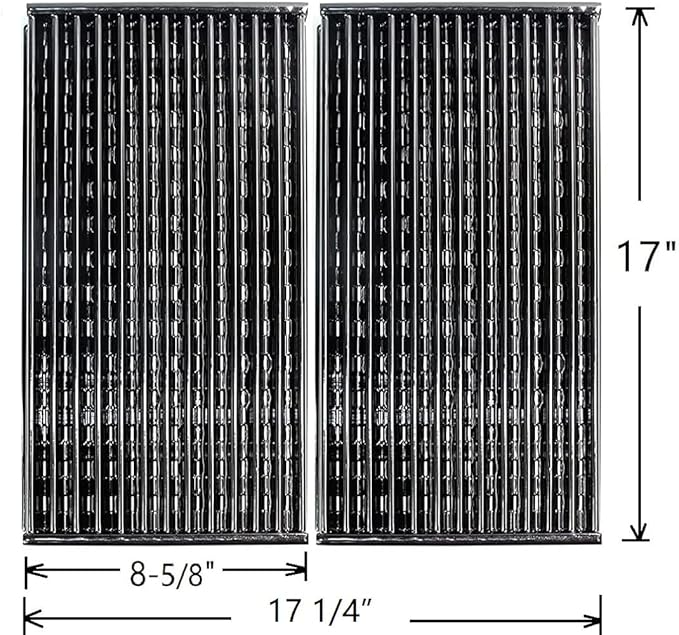 Hongso Grill Grates for Charbroil 2 Burner 463633316 463672416 463672016 463672019 463672419 463672216 Performance Tru Infrared Model, 17 Inch Porcelain Emitter Plates Replacement Part for G460-0500-1
