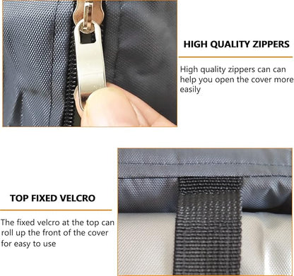 Waterproof Shelf Cover,600D Heavy Duty Dustproof Storage Wire Rack Covers,Outdoor Shelving Covers for Wire Shelves with Zipper 48''x18''x82'',Grey