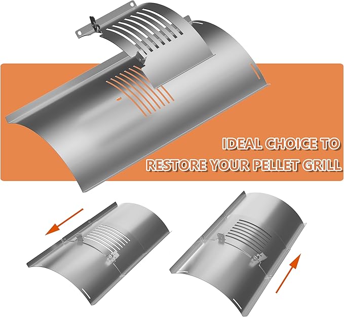 PB1285KC Combo Grill Replacement Parts, Flame Broiler Slide Cover & Bottom for Pit Boss Accessories, Pitboss Heat Deflector Diffuser for Pit Boss Platinum KC Combo/Charleston 1020 Combo Pellet Smoker