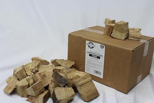 All Natural Pecan Wood Chunks - 840 Cu. in. Pecan Wood Chunks for BBQ Grilling and Barbecue Smoking, Brown, BSG_PE840CUIN